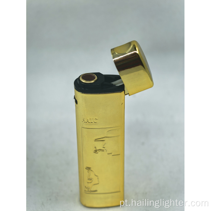 Isqueiro elétrico recarregável de butano com tampa de metal Jet Torch